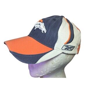 Vintage Denver Broncos Reebok NFL Equipment Fitted Hat Cap USA Patent